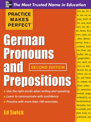 cover image of German Pronouns and Prepositions